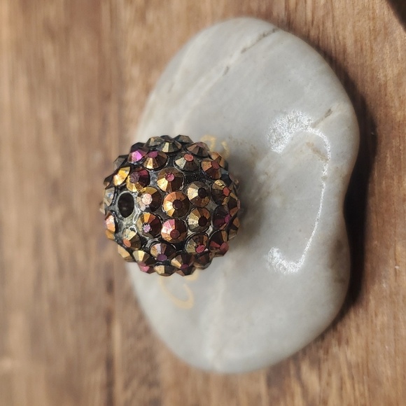 Geode sparkle disco‎ ball charm